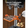 image:imageVEVOR 10 in Benchtop Drill Press 62A Induction Motor Tabletop Drilling Machine with 610940  15002150  2800 RPM Adjustable Speed 045 Tilting Worktable LED Work Light for Wood Metal