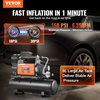image:imageVEVOR 106 CFM Heavy Duty Air Compressor 30s Fast Inflation  DualCylinder Portable Tire Inflator 12V 150PSI Offroad Air Pump with Adapters for Trucks Car SUV 4 x 4 Vehicle RV635 CFM with 6L Tank Kit
