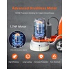 image:imageVEVOR 10Inch Electric Concrete Floor Grinder 17HP WalkBehind Polisher 1300W 1720RPM Brushless Motor