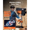 image:imageVEVOR 12 in Benchtop Drill Press 5 Amp 120V Variable Speed Cast Iron Bench Drill Press 12 in Swing Distance 045 Tiltling Worktable with Laser Work Light Tabletop Drilling Machine for Wood Metal12in5A