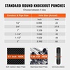 image:imageVEVOR 15 Ton Hydraulic Knockout Punch Kit 12 to 4 Conduit Hole Cutter Set KO Tool Kits WPuncher 10 Piece Metal Sheet Driver Tools for Aluminum Brass Stainless Steel Fiberglass and Plastic10T with Slug Splitting Dies