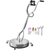 image:imageVEVOR 20 Inch Pressure Washer Surface Cleaner 4000 PSI Stainless Steel Attachment with 4 Wheels 2 Nozzles 38 Inch Quick Connect and Dual Handle for Concrete Patio SidewalkStainless Steel