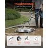 image:imageVEVOR 20 Inch Pressure Washer Surface Cleaner 4000 PSI Stainless Steel Attachment with 4 Wheels 2 Nozzles 38 Inch Quick Connect and Dual Handle for Concrete Patio SidewalkStainless Steel