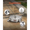 image:imageVEVOR 20 Inch Pressure Washer Surface Cleaner 4000 PSI Stainless Steel Attachment with 4 Wheels 2 Nozzles 38 Inch Quick Connect and Dual Handle for Concrete Patio SidewalkStainless Steel