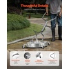 image:imageVEVOR 20 Inch Pressure Washer Surface Cleaner 4000 PSI Stainless Steel Attachment with 4 Wheels 2 Nozzles 38 Inch Quick Connect and Dual Handle for Concrete Patio SidewalkStainless Steel