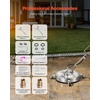 image:imageVEVOR 20 Inch Pressure Washer Surface Cleaner 4000 PSI Stainless Steel Attachment with 4 Wheels 2 Nozzles 38 Inch Quick Connect and Dual Handle for Concrete Patio SidewalkStainless Steel