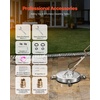 image:imageVEVOR 20 Inch Pressure Washer Surface Cleaner 4000 PSI Stainless Steel Attachment with 4 Wheels 2 Nozzles 38 Inch Quick Connect and Dual Handle for Concrete Patio SidewalkStainless Steel