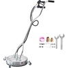 image:imageVEVOR 20 Inch Pressure Washer Surface Cleaner 4000 PSI Stainless Steel Attachment with 4 Wheels 2 Nozzles 38 Inch Quick Connect and Dual Handle for Concrete Patio SidewalkStainless Steel
