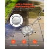 image:imageVEVOR 20 Inch Pressure Washer Surface Cleaner 4000 PSI Stainless Steel Attachment with 4 Wheels 2 Nozzles 38 Inch Quick Connect and Dual Handle for Concrete Patio SidewalkStainless Steel