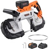 image:imageVEVOR 20V Portable Band Saw 5 in Deep Cut 360W Cordless Compact Bandsaw with Brushless Motor Adjustable Speed for Cutting Metal Wood Compatible with Makita Batteries Bare Tool Only5inch Kit with Battery