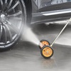 image:imageVEVOR 24 Inch Pressure Washer Undercarriage Cleaner 4000 PSI Stainless Steel Cleaner with Angle Adjustment and 7 Nozzles with 2 Extended Wands for Driveway Patio Deck16 Inch