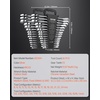 image:imageVEVOR 24piece Ratcheting Wrench Set with 180 Flex Head AntiSlip Tooth Combination Wrench Sets with Organizer Box Metric 819mm amp SAE 1434 Black Electrophoretic CoatingSilver 30pcs