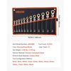 image:imageVEVOR 24piece Ratcheting Wrench Set with 180 Flex Head AntiSlip Tooth Combination Wrench Sets with Organizer Box Metric 819mm amp SAE 1434 Black Electrophoretic CoatingNickel Plating 12pcs
