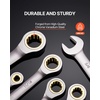 image:imageVEVOR 24piece Ratcheting Wrench Set with 180 Flex Head AntiSlip Tooth Combination Wrench Sets with Organizer Box Metric 819mm amp SAE 1434 Black Electrophoretic CoatingNickel 24pcs