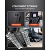 image:imageVEVOR 24piece Ratcheting Wrench Set with 180 Flex Head AntiSlip Tooth Combination Wrench Sets with Organizer Box Metric 819mm amp SAE 1434 Black Electrophoretic CoatingSilver 30pcs