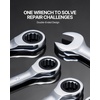 image:imageVEVOR 25Piece Metric Combination Wrench Set 632mm Open End Carbon Steel with Rollup Pouch Ideal for Household Garage Workshop Auto RepairsRegular