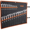 image:imageVEVOR 25Piece Metric Combination Wrench Set 632mm Open End Carbon Steel with Rollup Pouch Ideal for Household Garage Workshop Auto RepairsRegular