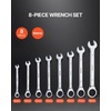 image:imageVEVOR 25Piece Metric Combination Wrench Set 632mm Open End Carbon Steel with Rollup Pouch Ideal for Household Garage Workshop Auto RepairsRegular
