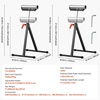 image:imageVEVOR 2Pack Roller Stands 135 lb Load Capacity 268425 Adjustable Height Folding Heavy Duty Design with 115 in Polished Steel Roller Head for Table Saw Outfeed Woodworking Extension Support