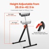 image:imageVEVOR 2Pack Roller Stands 135 lb Load Capacity 268425 Adjustable Height Folding Heavy Duty Design with 115 in Polished Steel Roller Head for Table Saw Outfeed Woodworking Extension Support