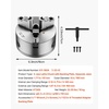 image:imageVEVOR 3Jaw Lathe Chuck 6 Inch 160 mm SelfCentering Chuck with 1 12 in8 Threaded Backing Plate 012571 in 3145 mm Clamping Range with Twrench Screws HT300 Material for Wood Metal Lathe