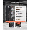 image:imageVEVOR 4 Gun Safe Long Gun Cabinet for Rifles and Pistols Quick Access Rifle Safe with 3 Ammo Slots and 2 Adjustable Racks Large Digital Cabinet with Key and Password LockAssembly Required