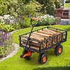 image:imageVEVOR 400lbs Steel Garden Dump Cart Heavy Duty Garden Wagon Yard Dump Wagon with Removable Sides Convert to Flatbed Utility Liner 10in All Terrain Wheels880 lbs