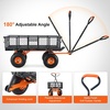image:imageVEVOR 400lbs Steel Garden Dump Cart Heavy Duty Garden Wagon Yard Dump Wagon with Removable Sides Convert to Flatbed Utility Liner 10in All Terrain Wheels880 lbs
