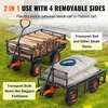 image:imageVEVOR 400lbs Steel Garden Dump Cart Heavy Duty Garden Wagon Yard Dump Wagon with Removable Sides Convert to Flatbed Utility Liner 10in All Terrain Wheels400 lbs