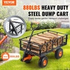 image:imageVEVOR 400lbs Steel Garden Dump Cart Heavy Duty Garden Wagon Yard Dump Wagon with Removable Sides Convert to Flatbed Utility Liner 10in All Terrain Wheels880 lbs