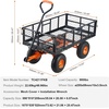 image:imageVEVOR 400lbs Steel Garden Dump Cart Heavy Duty Garden Wagon Yard Dump Wagon with Removable Sides Convert to Flatbed Utility Liner 10in All Terrain Wheels880 lbs