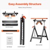 image:imageVEVOR 4in1 Roller Stand 440 lb Load Capacity 3350 in Adjustable Height Folding Heavy Duty with Rack amp Polished MultiDirectional Roller Head for Table Saw Outfeed Woodworking Extension Support