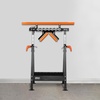 image:imageVEVOR 4in1 Roller Stand 440 lb Load Capacity 3350 in Adjustable Height Folding Heavy Duty with Rack amp Polished MultiDirectional Roller Head for Table Saw Outfeed Woodworking Extension Support