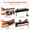 image:imageVEVOR 4in1 Roller Stand 440 lb Load Capacity 3350 in Adjustable Height Folding Heavy Duty with Rack amp Polished MultiDirectional Roller Head for Table Saw Outfeed Woodworking Extension Support