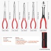 image:imageVEVOR 5Piece Needle Nose Pliers 11 in Long Needle Nose Pliers Set Diagonal Cutting Pliers 45 90 Bent Nose Plier Round Nose Plier Long Nose Plier Professional Pliers Set with Storage Bag11inch