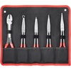 image:imageVEVOR 5Piece Needle Nose Pliers 11 in Long Needle Nose Pliers Set Diagonal Cutting Pliers 45 90 Bent Nose Plier Round Nose Plier Long Nose Plier Professional Pliers Set with Storage Bag11inch