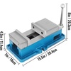 image:imageVEVOR 6 Inch ACCU Lock Down Vise Precision Milling Vice 6 Inch Jaw Width Drill Press Vise Milling Drilling Machine Bench Clamp Clamping Vice 65inch