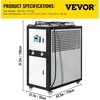 image:imageVEVOR 6Ton Capacity AirCooled Water Chiller 6HP Stainless Steel Portable Digital Microcomputer Control Black
