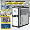 image:imageVEVOR 6Ton Capacity AirCooled Water Chiller 6HP Stainless Steel Portable Digital Microcomputer Control Black