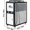 image:imageVEVOR 6Ton Capacity AirCooled Water Chiller 6HP Stainless Steel Portable Digital Microcomputer Control Black