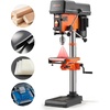 image:imageVEVOR 8 in Benchtop Drill Press 25A Induction Motor Tabletop Drilling Machine with 7501140  17402340  3200 RPM Adjustable Speed 045 Tilting Worktable LED Work Light for Wood Metal12 in