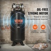 image:imageVEVOR 80 Gallons Air Compressor 65HP 155SCFM90 PSI OilFree Air Compressor Tank with 145PSI Max Pressure 86dB Quiet Air Tank for Industrial Manufacturing Air Brushing Spraying 3Phase Power80 Gallon  3Phase Power