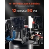 image:imageVEVOR 80 Gallons HeavyDuty Air Compressor 5HP 135SCFM at 90PSI Air Compressors Max 145PSI Pressure OilFree Compressor Tank for Industrial Manufacturing Large Workshops 230V 3Phase No Plug60Gallon 5HP 175PSI