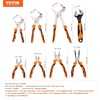 image:imageVEVOR 8Piece Pliers Set High Carbon Steel  12 10 8 Groove amp Linesmans Pliers amp Adjustable Wrench amp Tool Bag8PCS