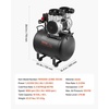 image:imageVEVOR Air Compressor 20 Gallon Steel Tank 4HP 106 CFM90 PSI Oil Free Air Compressor amp Max 125PSI Pressure 78dB Ultra Quiet Compressor for Auto Repair Tire Inflation Spray Painting 220V 60Hz10 Gallon