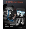 image:imageVEVOR Air Compressor 8 Gallon Steel Tank 1HP 22 CFM90 PSI Oil Free Air Compressor amp Max 120PSI Pressure 80dB Ultra Quiet Portable Compressor for Auto Repair Tire Inflation Spray Painting8 Gallon