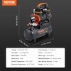image:imageVEVOR Air Compressor 8 Gallon Steel Tank 1HP 22 CFM90 PSI Oil Free Air Compressor amp Max 120PSI Pressure 80dB Ultra Quiet Portable Compressor for Auto Repair Tire Inflation Spray Painting21 Gallon