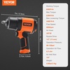 image:imageVEVOR Air Impact Wrench 34Inch Drive Air Impact Gun Up to 1870ftlbs Nutbusting Torque Composite Pneumatic Impact Wrench for Auto Repairs and Maintenance Heavy Duty773inches