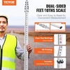 image:imageVEVOR Aluminum Grade Rod 25Feet10ths 6 Sections Telescopic Measuring RodDoubleSided Scale 110ft Leveling Rod StickAluminum Alloy Survey Rod wBubble Level ampCarrying Bag for HousesWallsFloors20 FT10ths