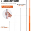 image:imageVEVOR Aluminum Grade Rod 25Feet10ths 6 Sections Telescopic Measuring RodDoubleSided Scale 110ft Leveling Rod StickAluminum Alloy Survey Rod wBubble Level ampCarrying Bag for HousesWallsFloors14 FT8ths